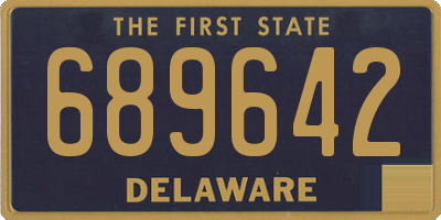 DE license plate 689642