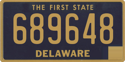 DE license plate 689648