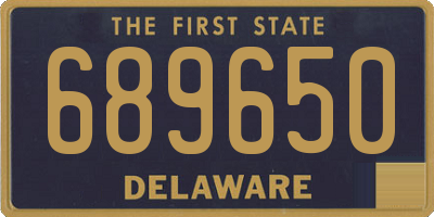 DE license plate 689650