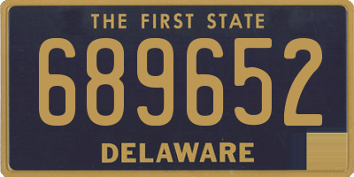 DE license plate 689652