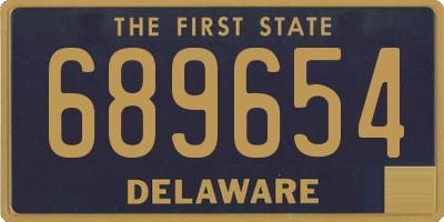 DE license plate 689654