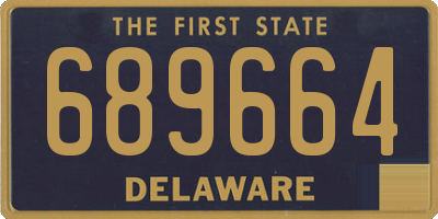 DE license plate 689664