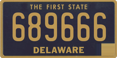 DE license plate 689666