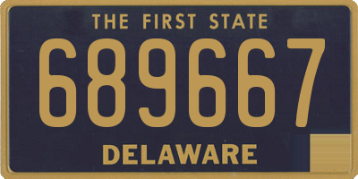 DE license plate 689667