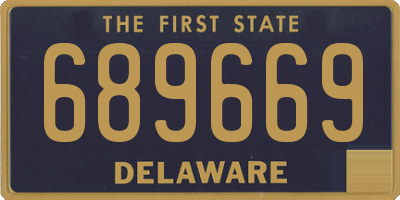 DE license plate 689669