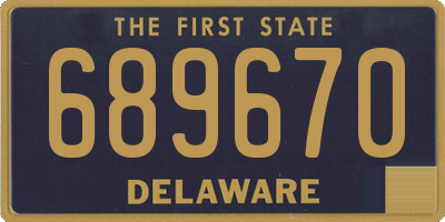 DE license plate 689670