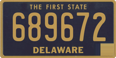 DE license plate 689672