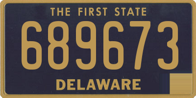 DE license plate 689673