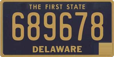 DE license plate 689678