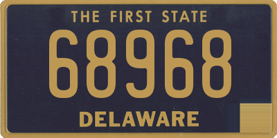 DE license plate 68968