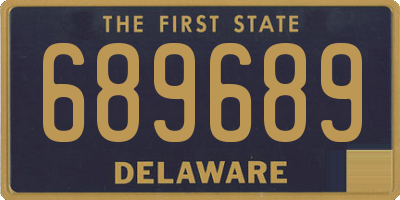 DE license plate 689689