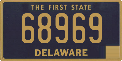 DE license plate 68969