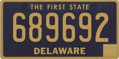 DE license plate 689692