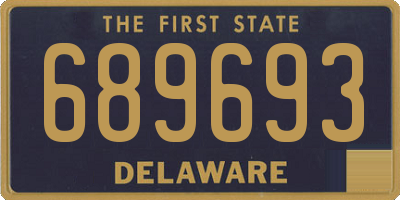DE license plate 689693