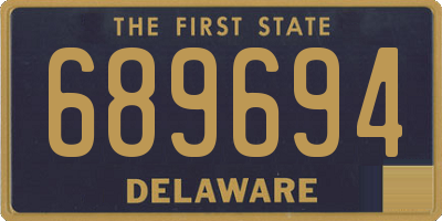 DE license plate 689694