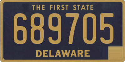 DE license plate 689705