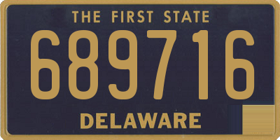 DE license plate 689716