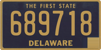 DE license plate 689718