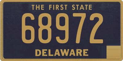 DE license plate 68972
