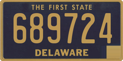 DE license plate 689724
