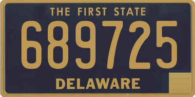 DE license plate 689725