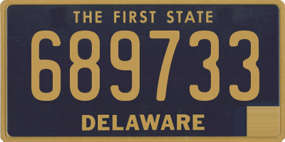 DE license plate 689733