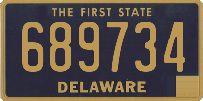 DE license plate 689734