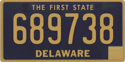 DE license plate 689738