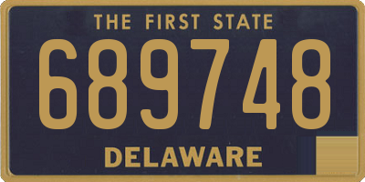 DE license plate 689748