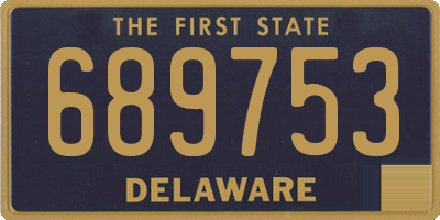 DE license plate 689753