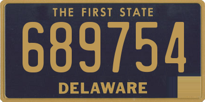 DE license plate 689754