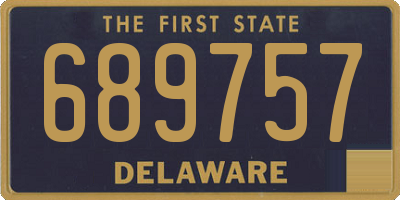 DE license plate 689757