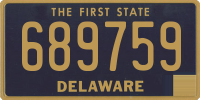 DE license plate 689759
