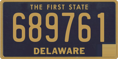 DE license plate 689761