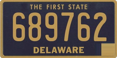 DE license plate 689762