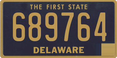 DE license plate 689764