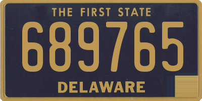 DE license plate 689765