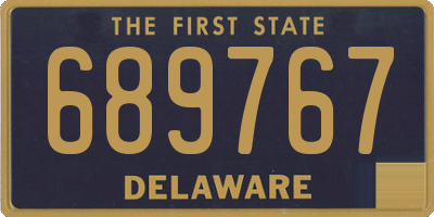 DE license plate 689767