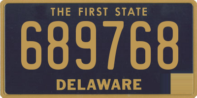 DE license plate 689768