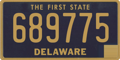 DE license plate 689775