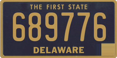 DE license plate 689776