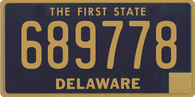 DE license plate 689778