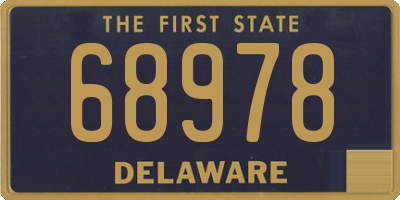 DE license plate 68978
