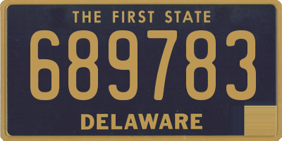 DE license plate 689783