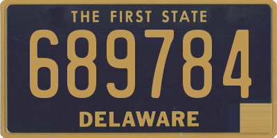 DE license plate 689784