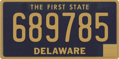 DE license plate 689785