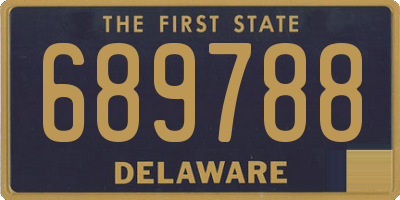 DE license plate 689788