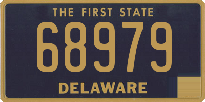 DE license plate 68979