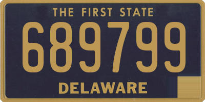 DE license plate 689799