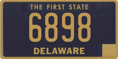 DE license plate 6898